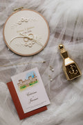 Porta Alianças bordado à mão e personalizado 💍